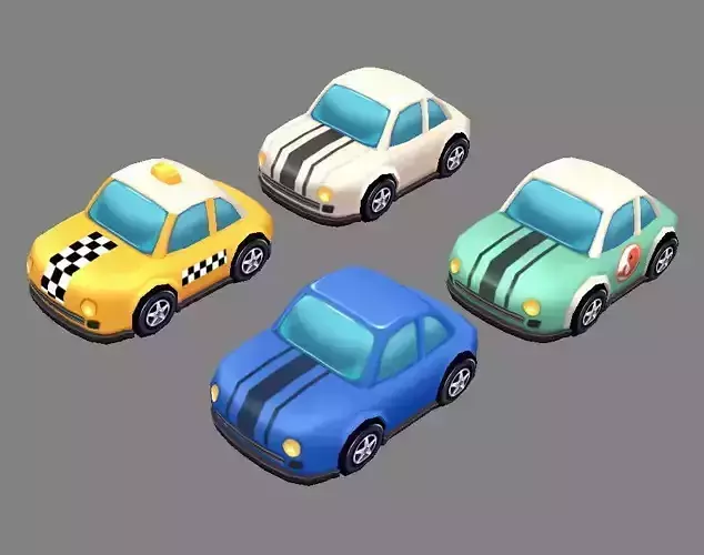 Cartoon toy taxis