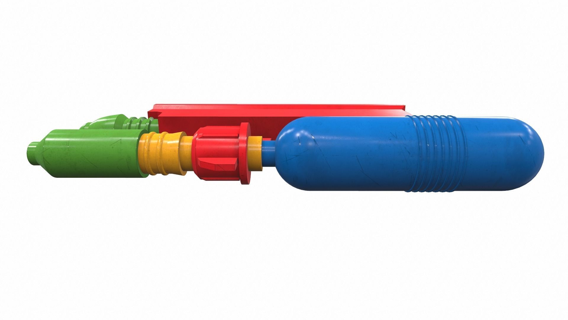 Toy water gun 2 3D model_4