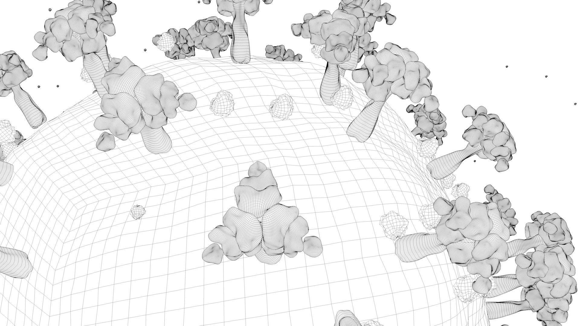 COVID-19 3D model Cinema 4D Redshift 3D model_8