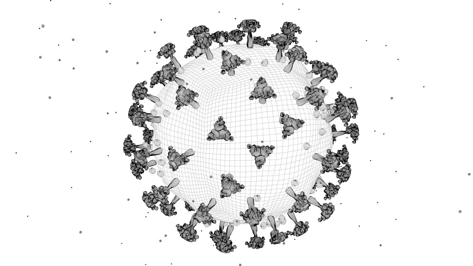 COVID-19 3D model Cinema 4D Redshift 3D model_7