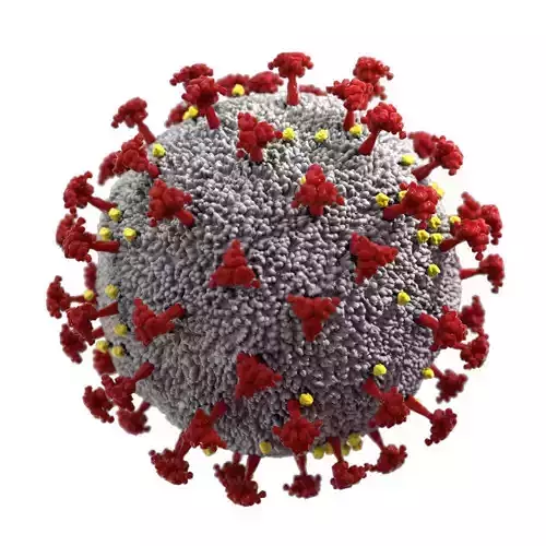 COVID-19 3D model Cinema 4D Redshift