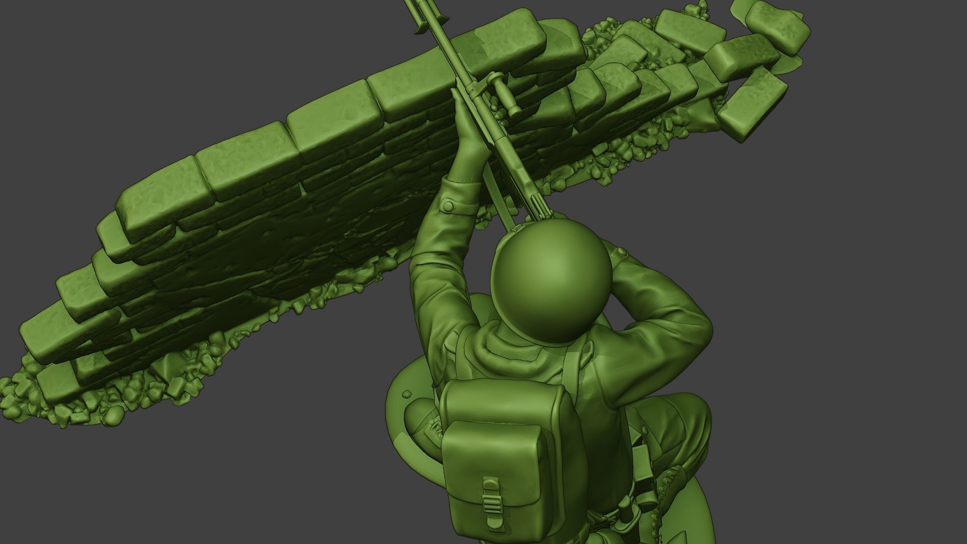 American soldier ww2 Shoot Cover A10 3D print model_16