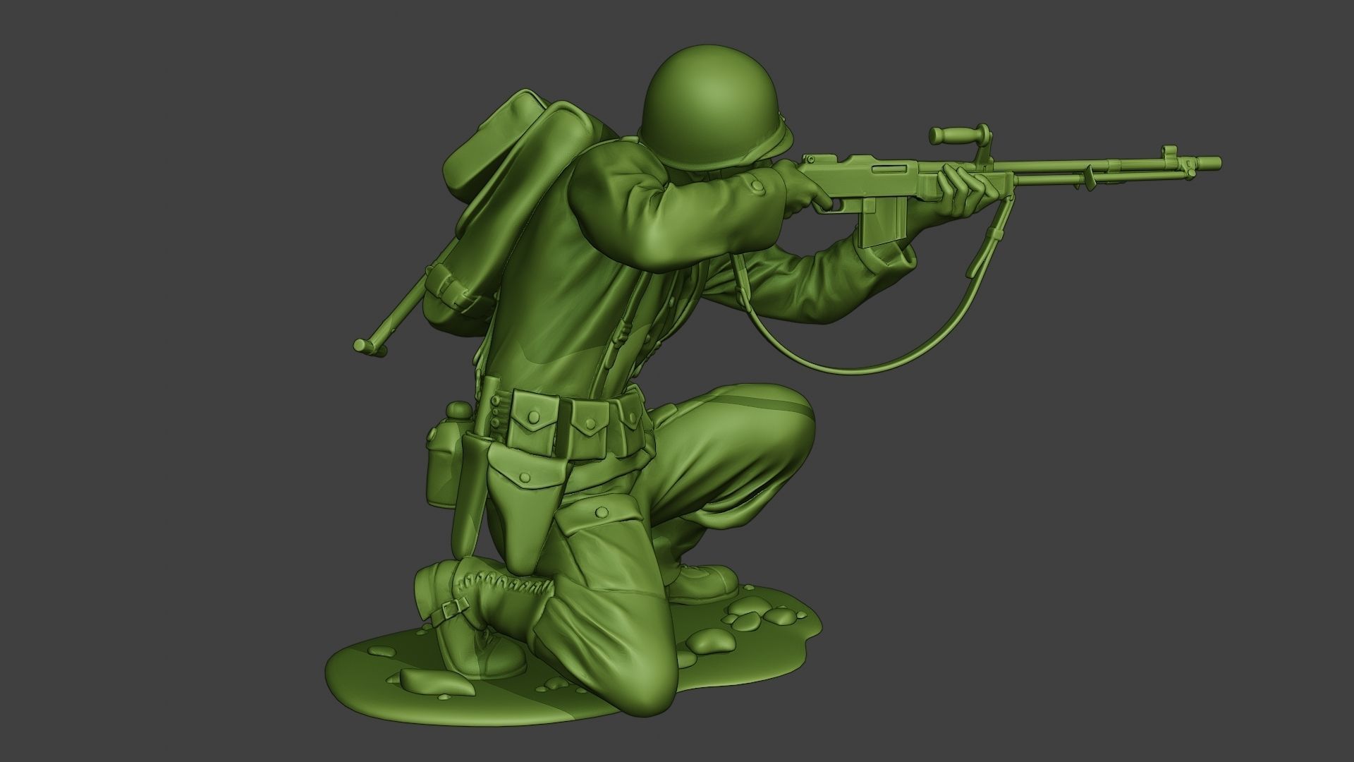 American soldier ww2 Shoot Cover A10 3D print model_8