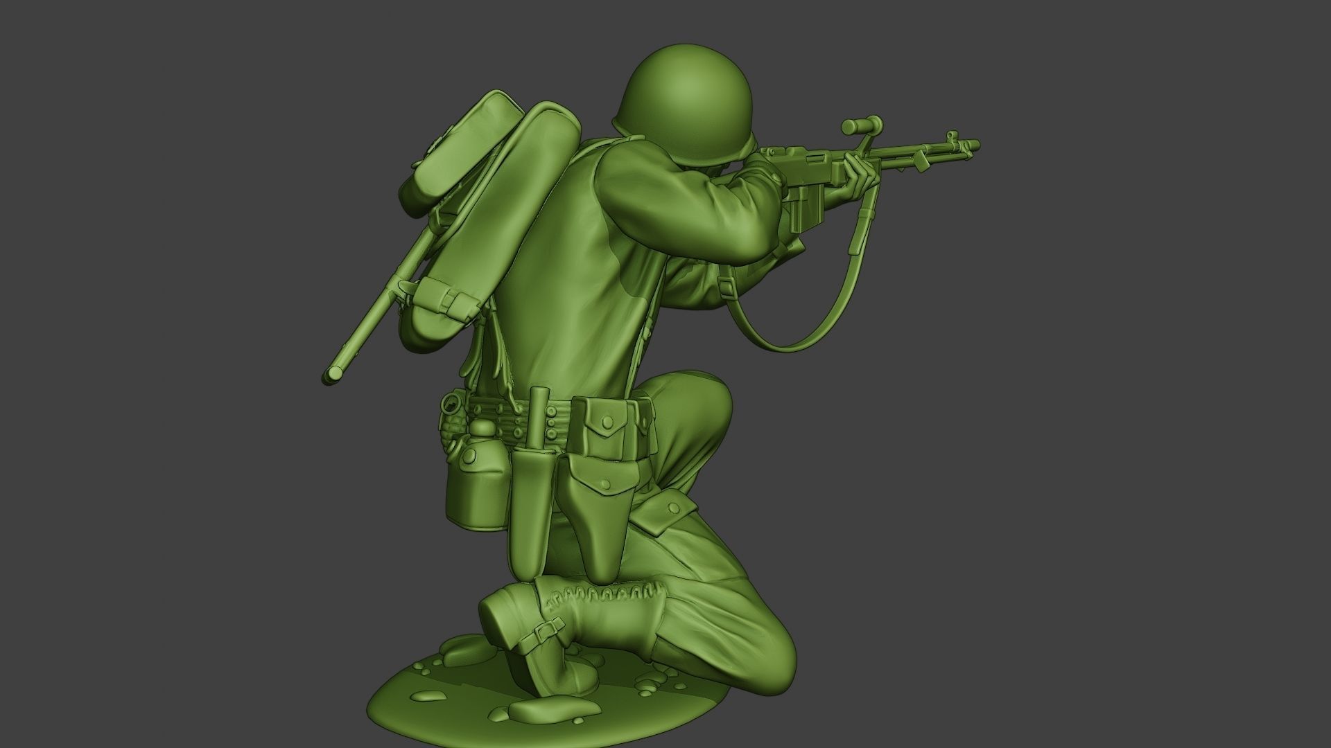 American soldier ww2 Shoot Cover A10 3D print model_7