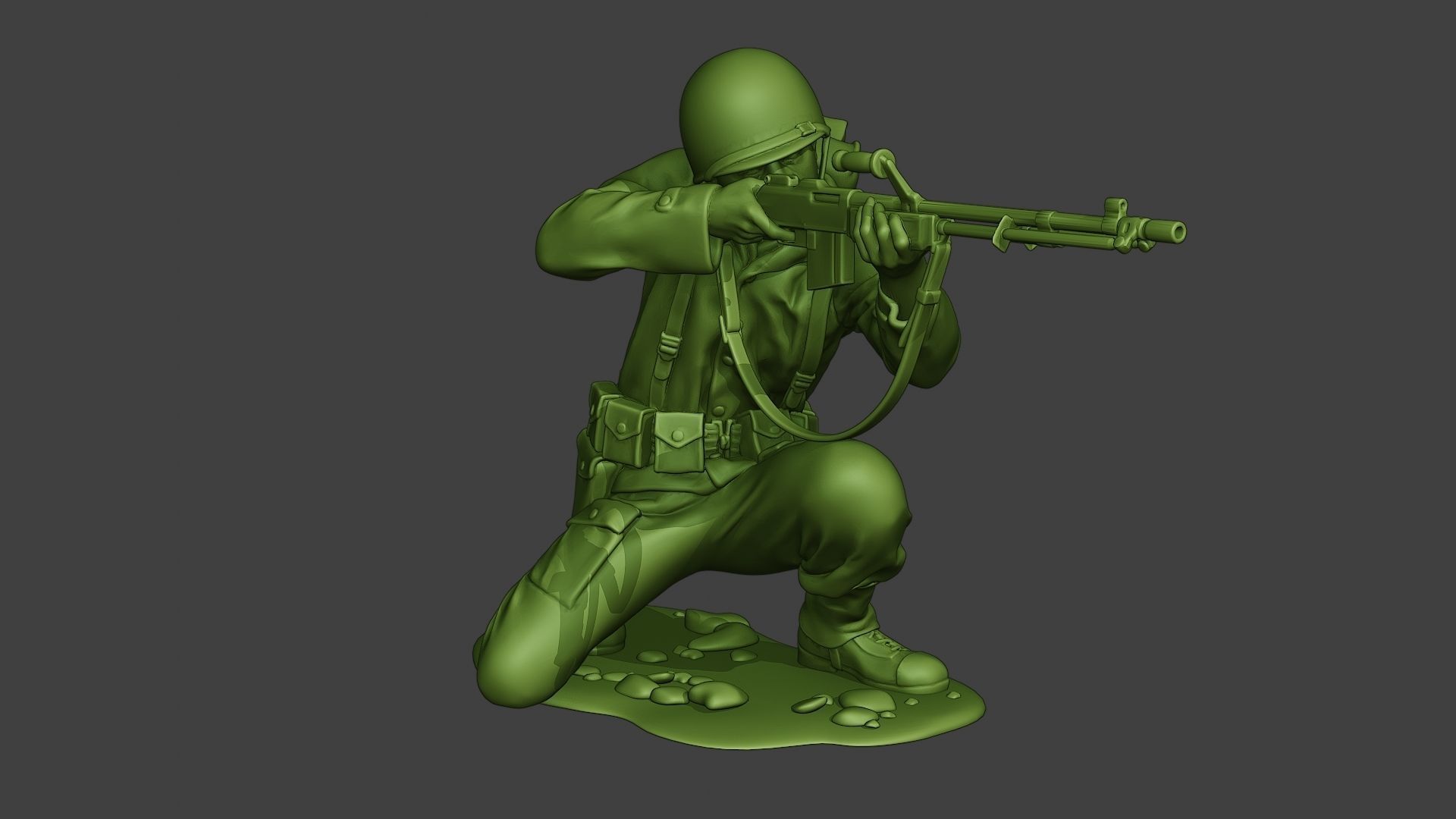 American soldier ww2 Shoot Cover A10 3D print model_10