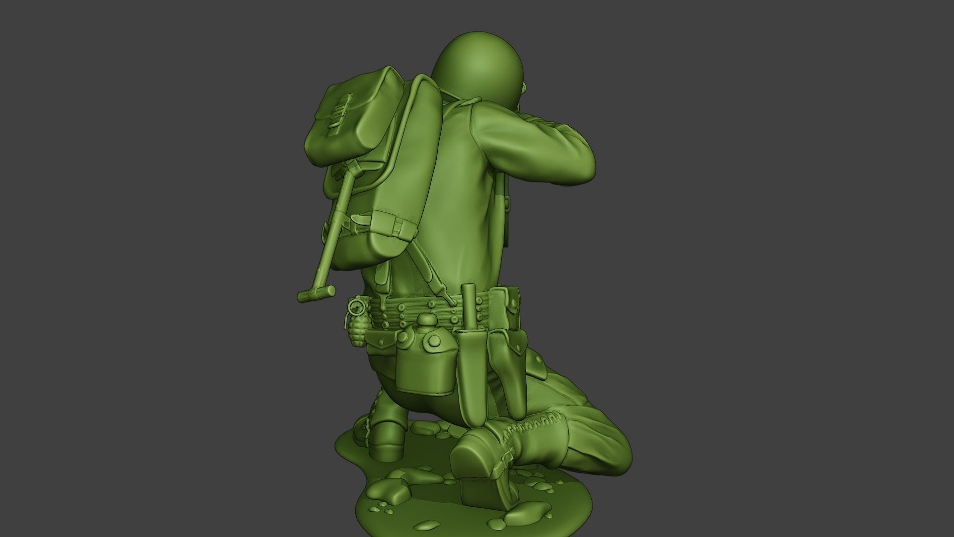 American soldier ww2 Shoot Cover A10 3D print model_6