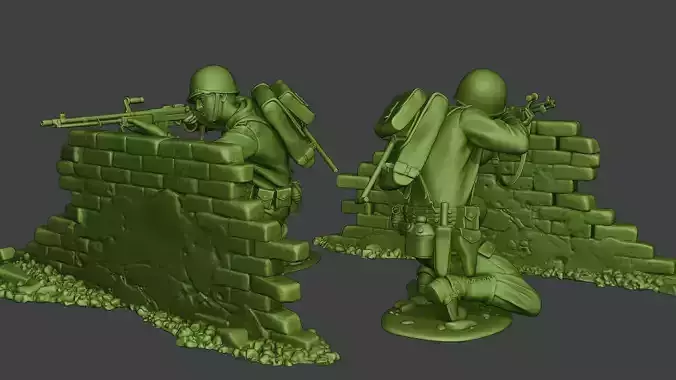 American soldier ww2 Shoot Cover A10 3D print model