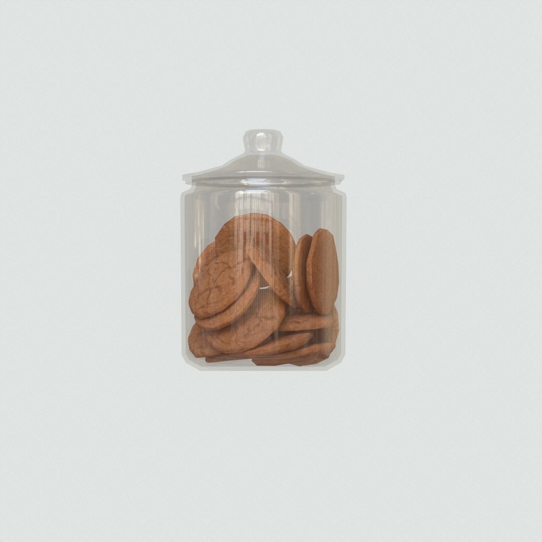 Cookie Jar G75 Low-poly 3D model_9