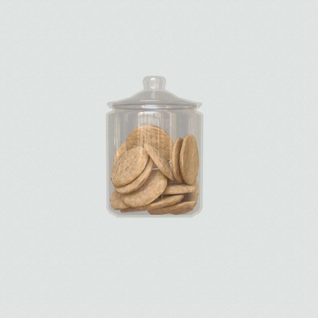 Cookie Jar G75 Low-poly 3D model_11