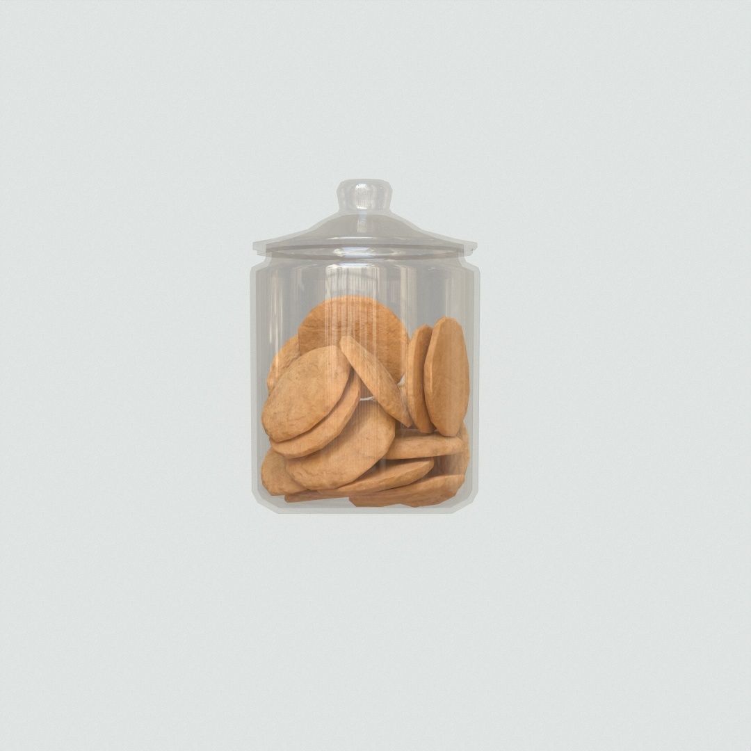 Cookie Jar G75 Low-poly 3D model_15