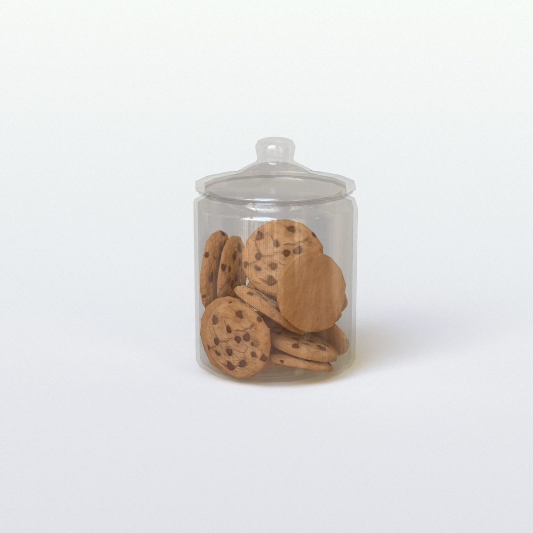 Cookie Jar G75 Low-poly 3D model_1
