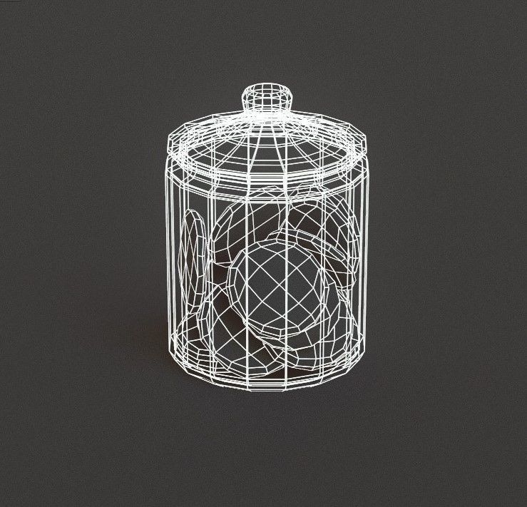 Cookie Jar G75 Low-poly 3D model_18