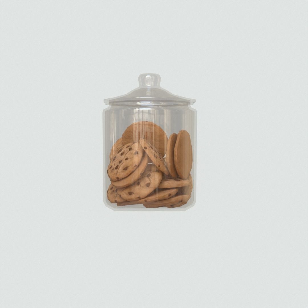 Cookie Jar G75 Low-poly 3D model_14