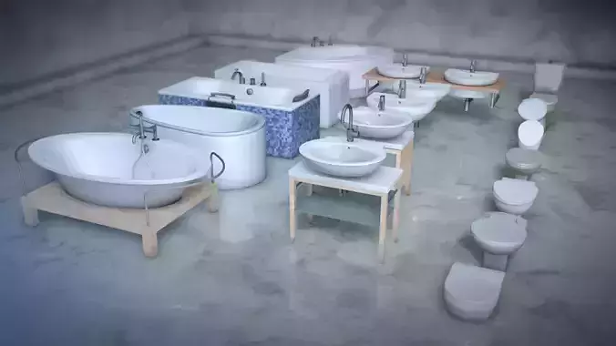 Washbasins toilet bath tap