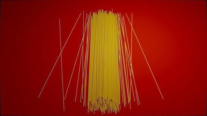 Spaghetti string of Free low-poly 3D model