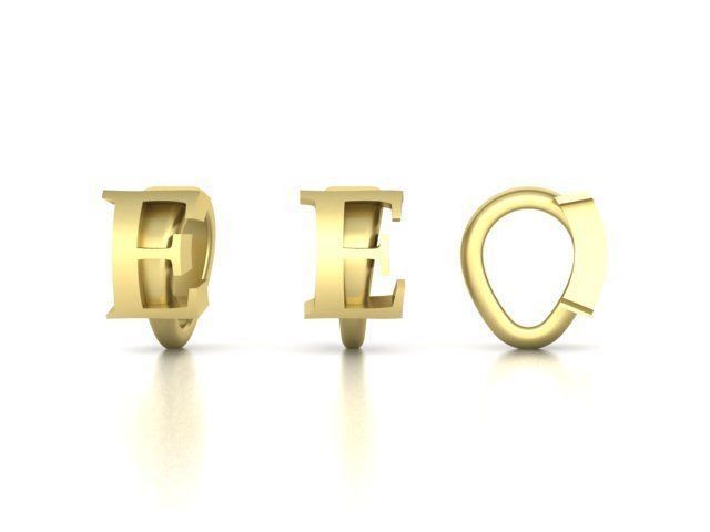 ALPHABET NECKLACE BAILS LETTER LOOPS DESIGN PACKAGE 3dmodels 3D print model_35