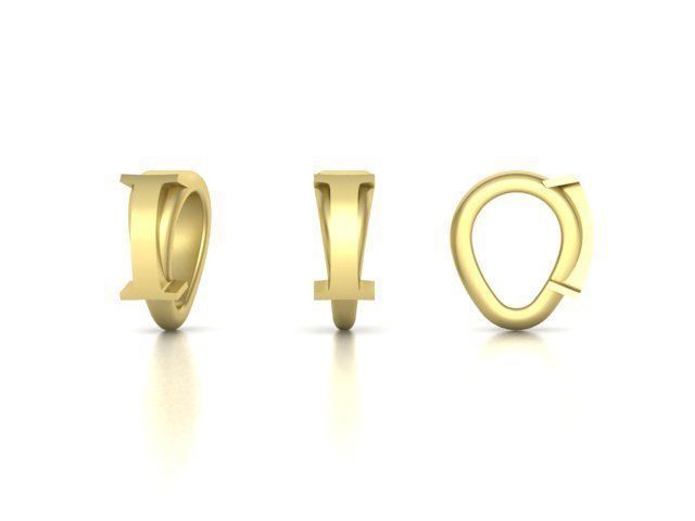 ALPHABET NECKLACE BAILS LETTER LOOPS DESIGN PACKAGE 3dmodels 3D print model_13