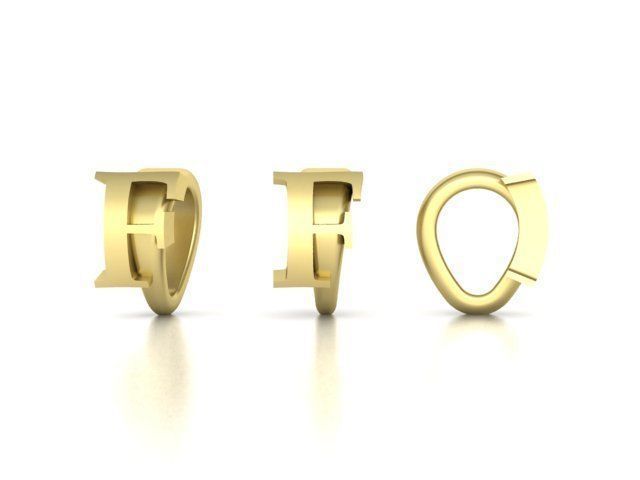 ALPHABET NECKLACE BAILS LETTER LOOPS DESIGN PACKAGE 3dmodels 3D print model_36