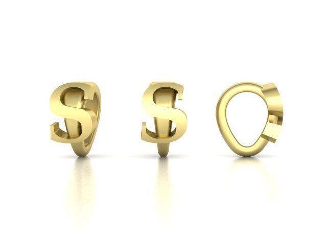 ALPHABET NECKLACE BAILS LETTER LOOPS DESIGN PACKAGE 3dmodels 3D print model_23