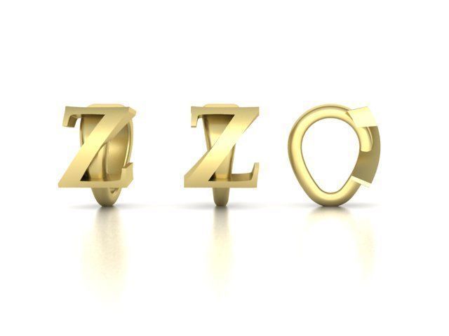 ALPHABET NECKLACE BAILS LETTER LOOPS DESIGN PACKAGE 3dmodels 3D print model_30