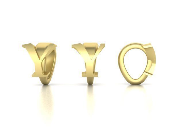 ALPHABET NECKLACE BAILS LETTER LOOPS DESIGN PACKAGE 3dmodels 3D print model_29