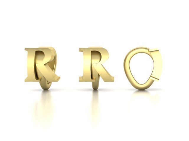 ALPHABET NECKLACE BAILS LETTER LOOPS DESIGN PACKAGE 3dmodels 3D print model_22