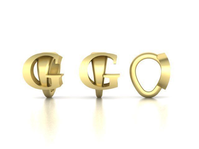 ALPHABET NECKLACE BAILS LETTER LOOPS DESIGN PACKAGE 3dmodels 3D print model_11