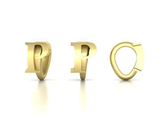 ALPHABET NECKLACE BAILS LETTER LOOPS DESIGN PACKAGE 3dmodels 3D print model_20