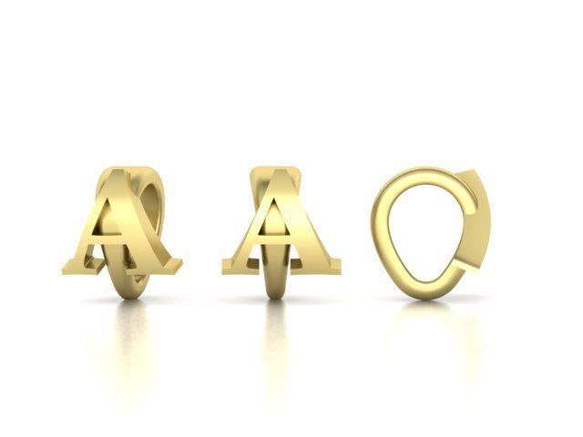 ALPHABET NECKLACE BAILS LETTER LOOPS DESIGN PACKAGE 3dmodels 3D print model_31