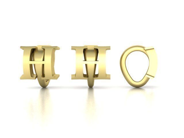 ALPHABET NECKLACE BAILS LETTER LOOPS DESIGN PACKAGE 3dmodels 3D print model_12