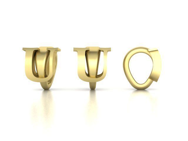 ALPHABET NECKLACE BAILS LETTER LOOPS DESIGN PACKAGE 3dmodels 3D print model_25