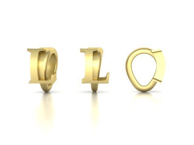 ALPHABET NECKLACE BAILS LETTER LOOPS DESIGN PACKAGE 3dmodels 3D print model_16