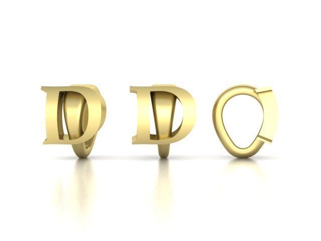 ALPHABET NECKLACE BAILS LETTER LOOPS DESIGN PACKAGE 3dmodels 3D print model_34