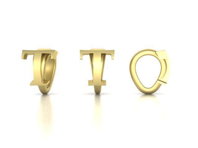 ALPHABET NECKLACE BAILS LETTER LOOPS DESIGN PACKAGE 3dmodels 3D print model_24