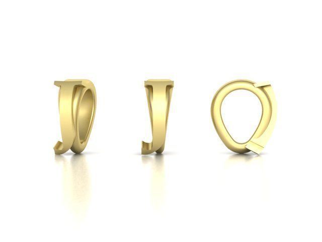 ALPHABET NECKLACE BAILS LETTER LOOPS DESIGN PACKAGE 3dmodels 3D print model_14