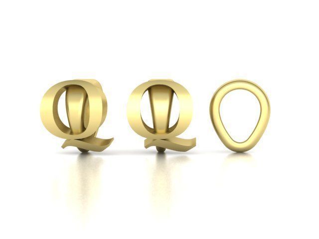 ALPHABET NECKLACE BAILS LETTER LOOPS DESIGN PACKAGE 3dmodels 3D print model_21