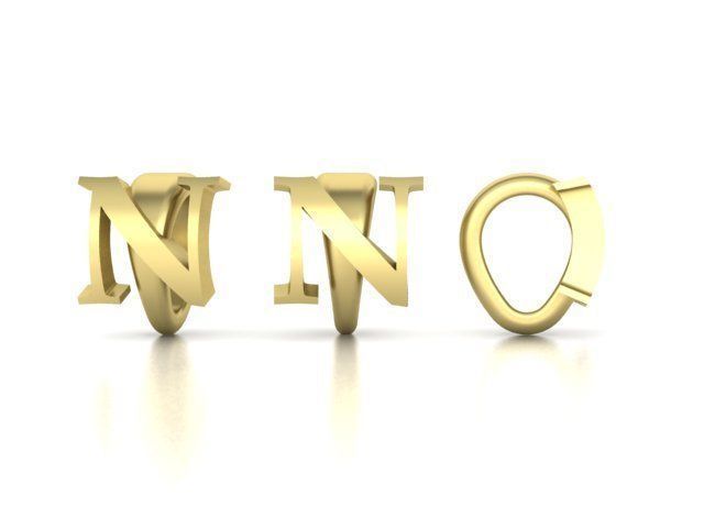 ALPHABET NECKLACE BAILS LETTER LOOPS DESIGN PACKAGE 3dmodels 3D print model_17