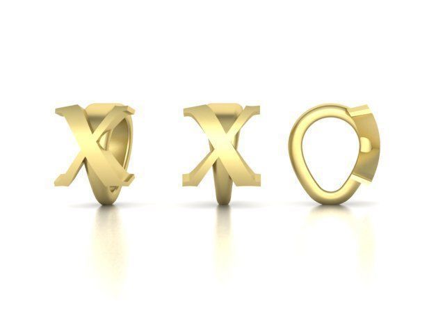 ALPHABET NECKLACE BAILS LETTER LOOPS DESIGN PACKAGE 3dmodels 3D print model_28