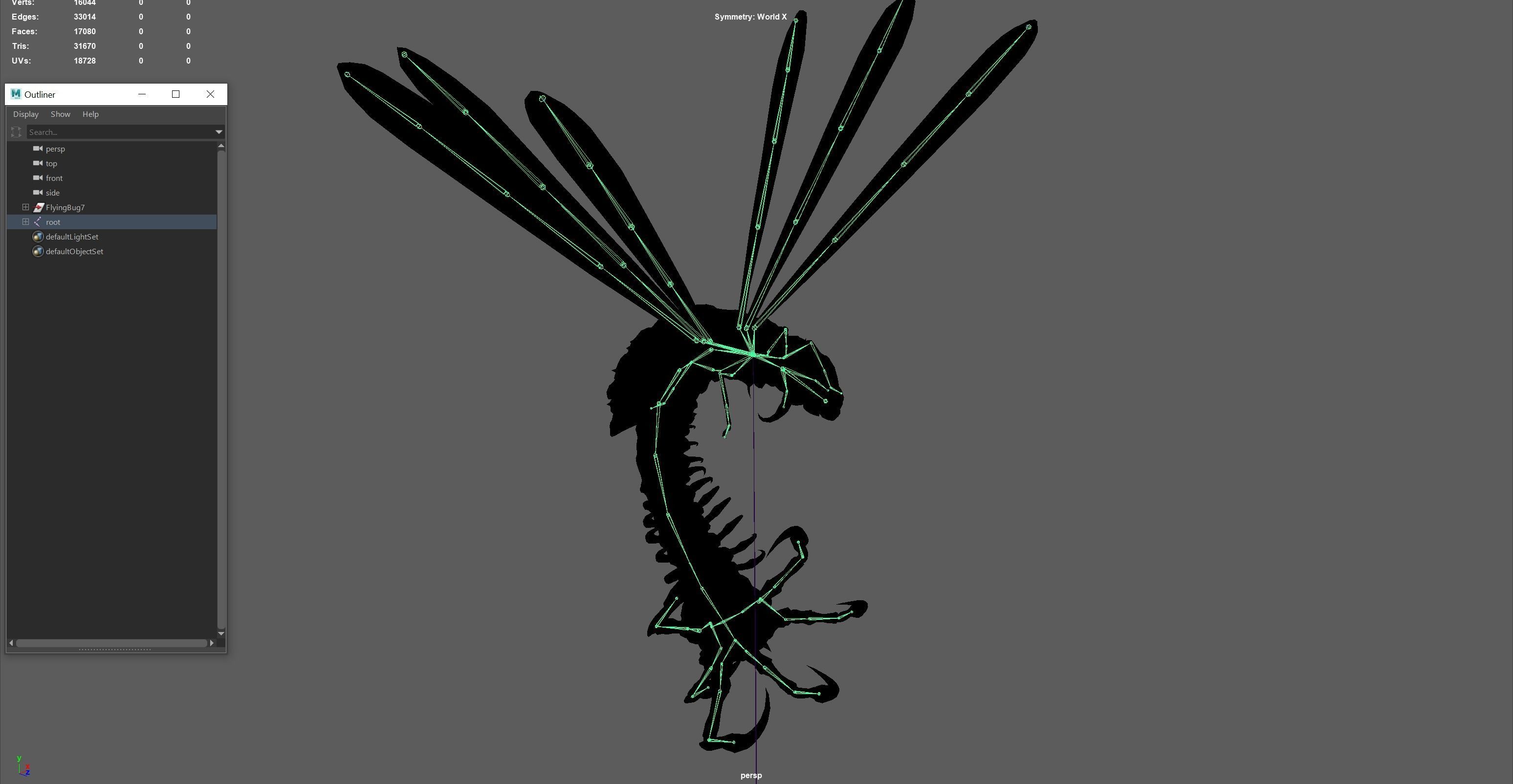 Flying Bug 7 Low-poly 3D model_24