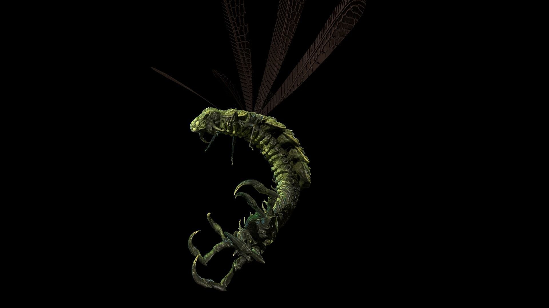 Flying Bug 7 Low-poly 3D model_17