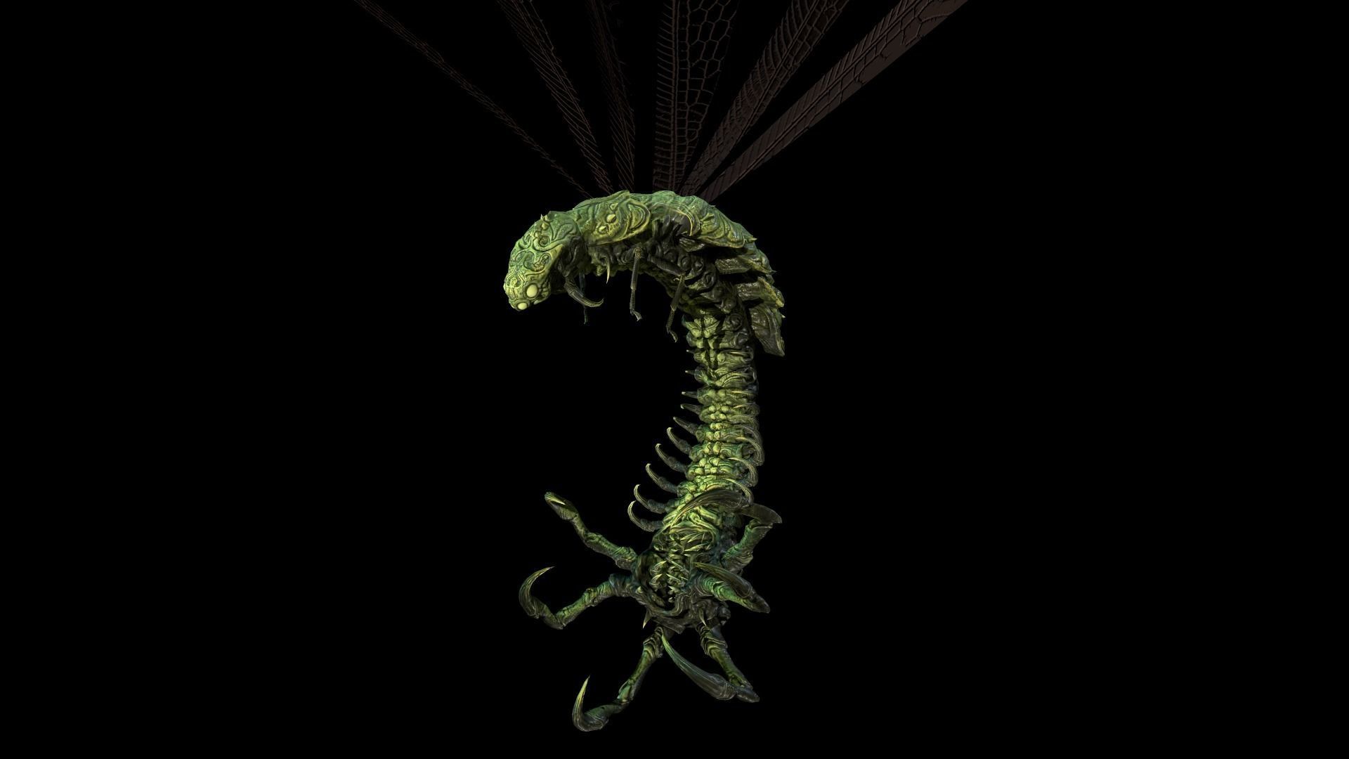 Flying Bug 7 Low-poly 3D model_18