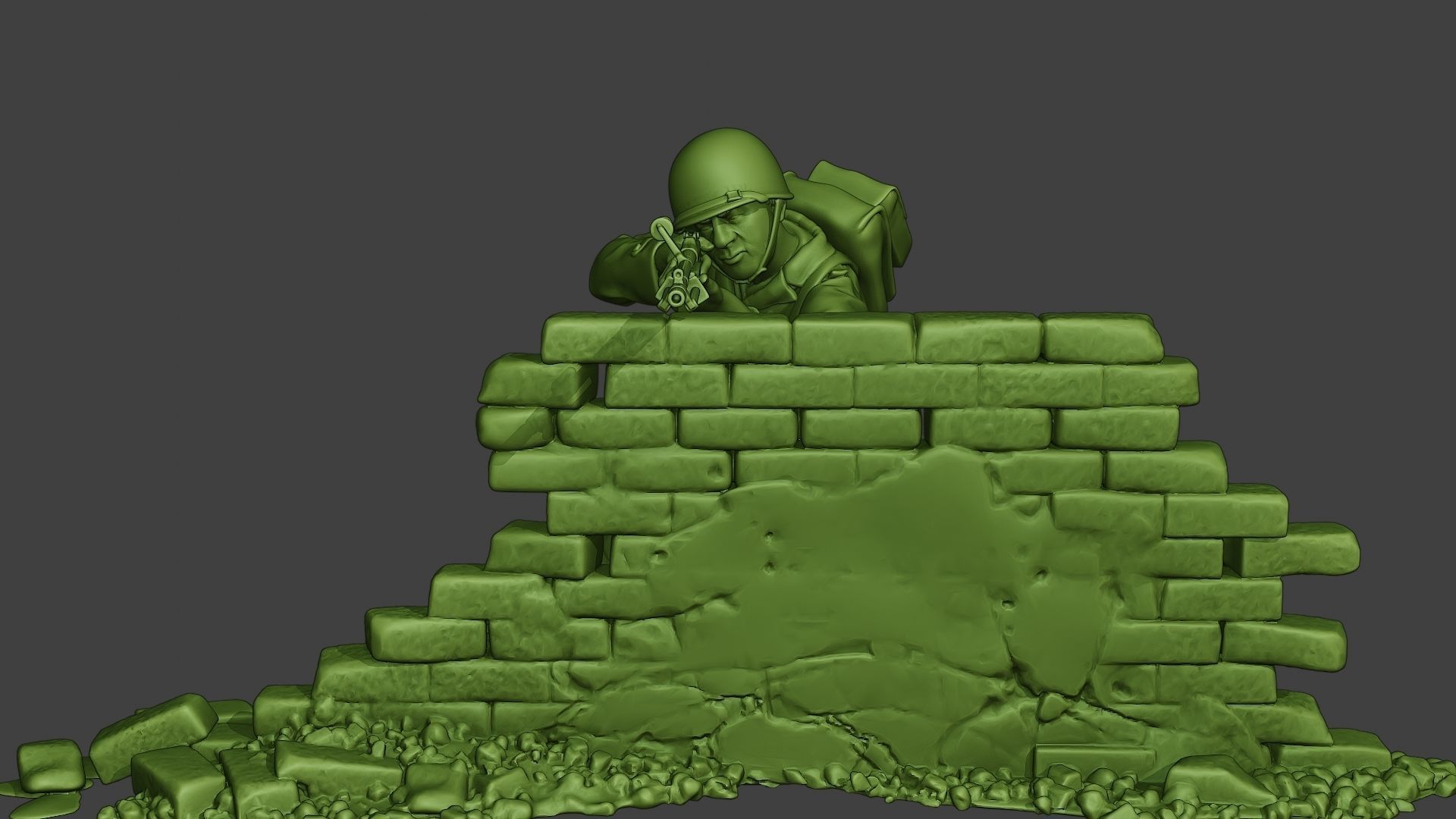 American soldiers ww2 Pack A10 3D print model_14