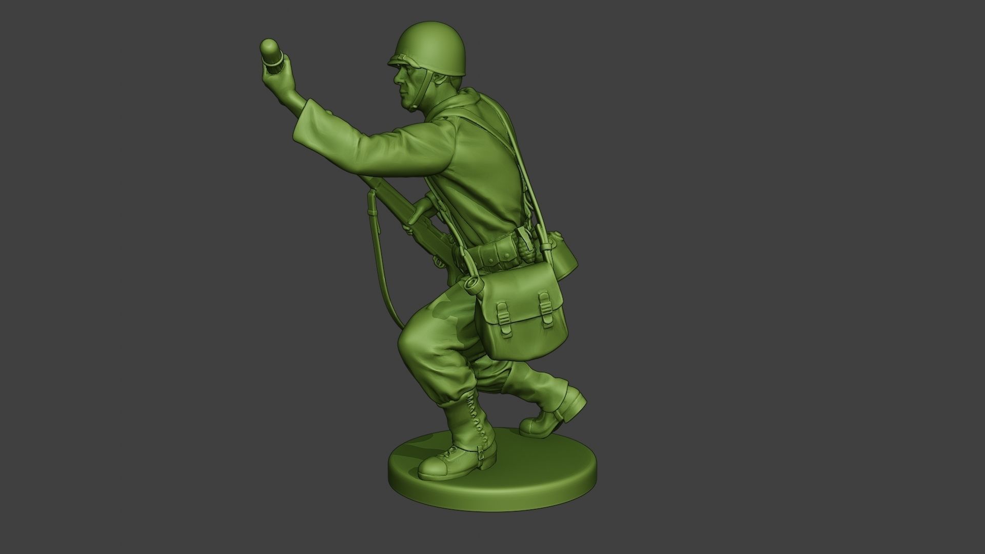 American soldiers ww2 Pack A10 3D print model_12