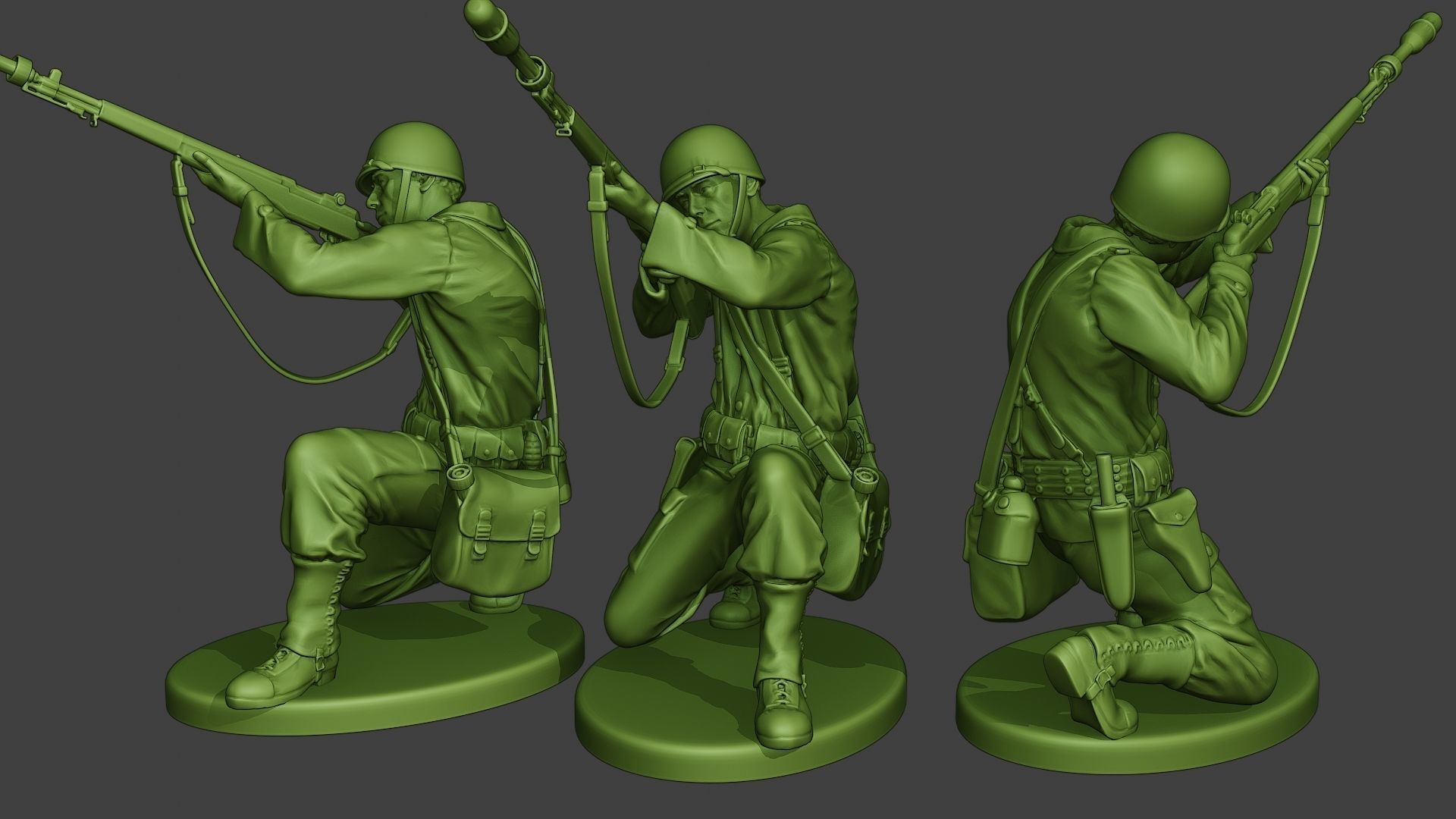 American soldiers ww2 Pack A10 3D print model_2