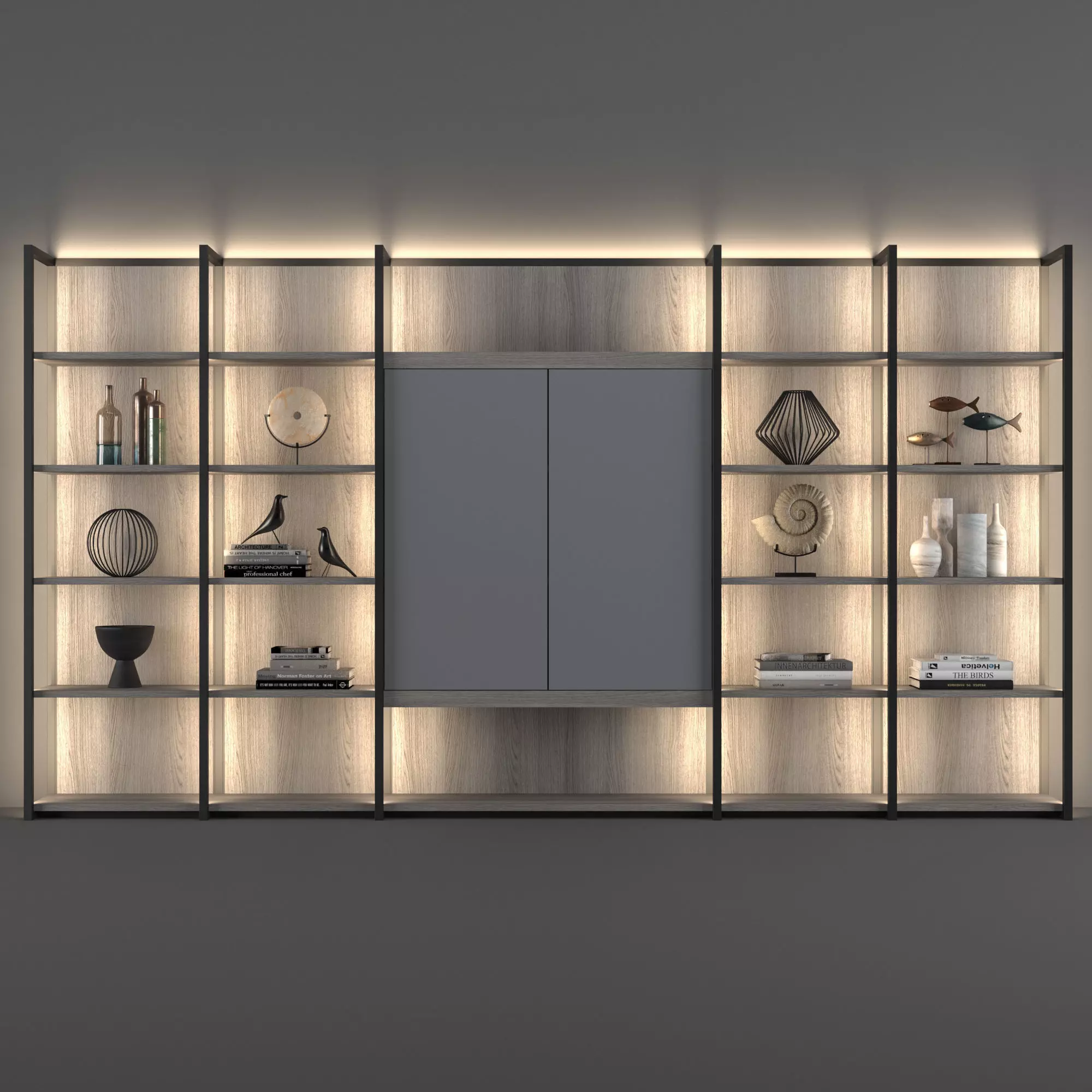 Natevo Continuum bookcase Flou 3D model