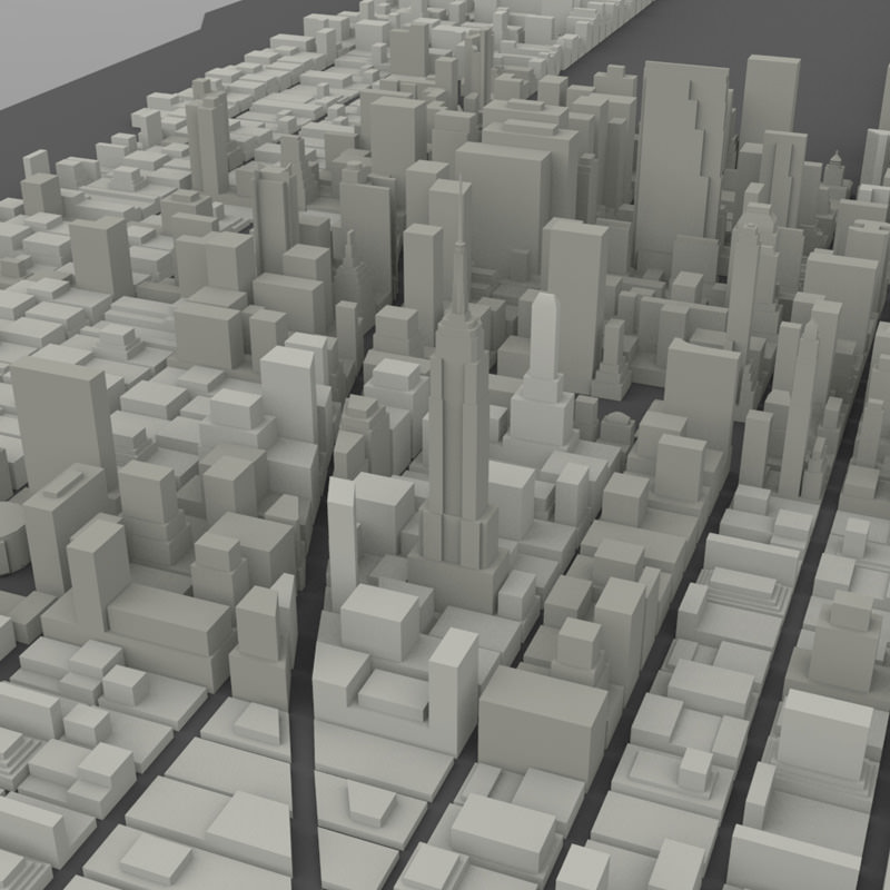 Manhattan Island Cityscape 3D model_15