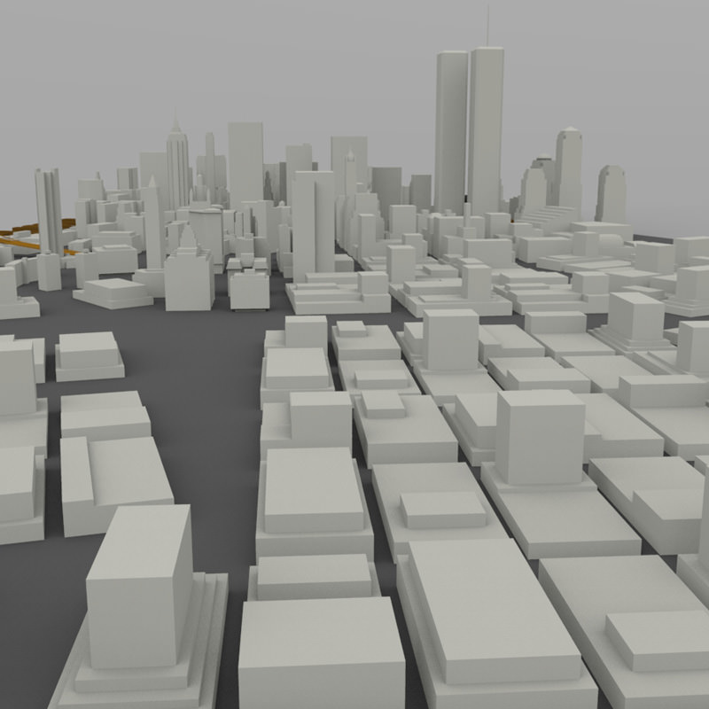 Manhattan Island Cityscape 3D model_6