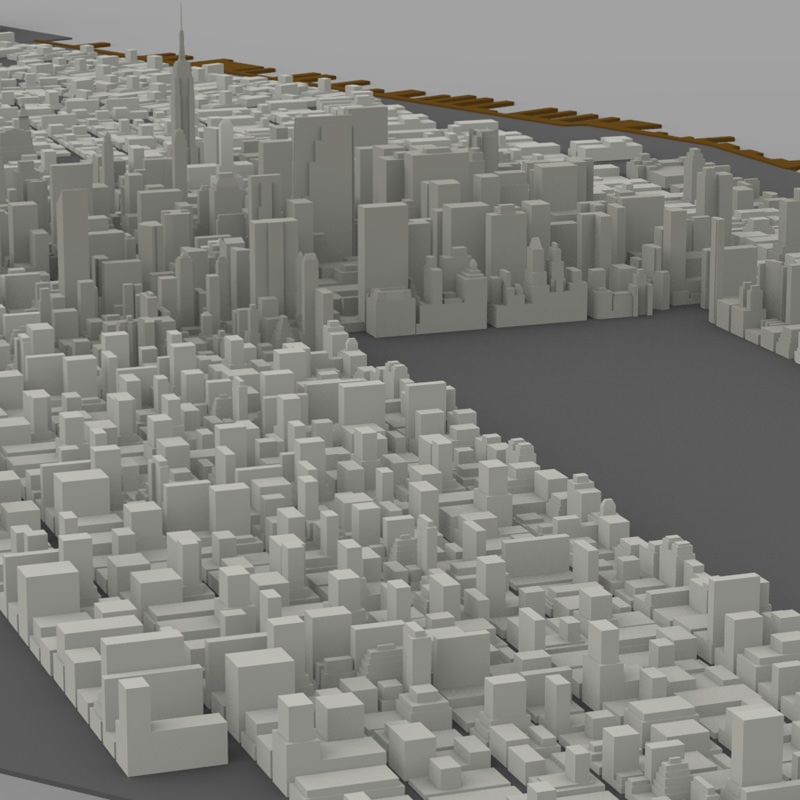 Manhattan Island Cityscape 3D model_5