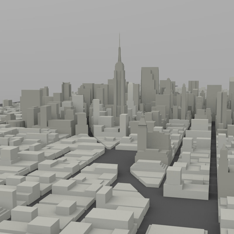 Manhattan Island Cityscape 3D model_14