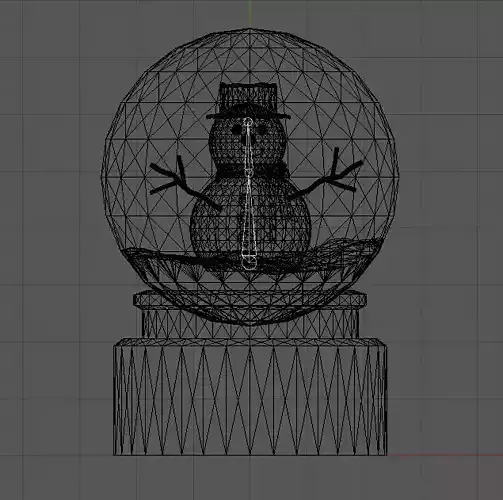 snowman snow globe with inside